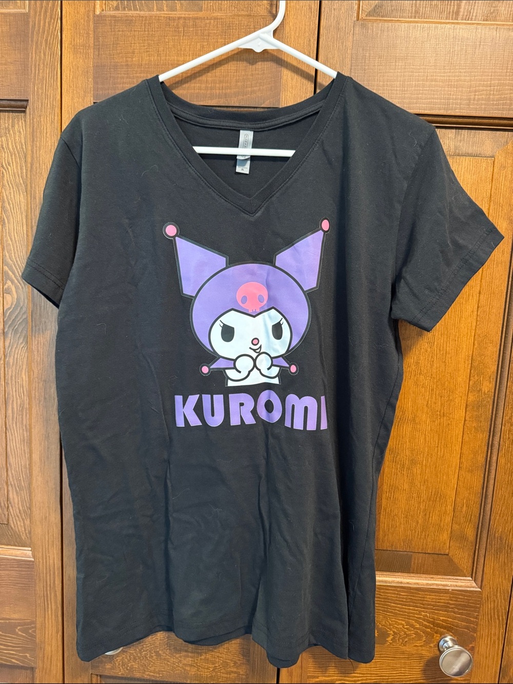 Sanrio Kuromi Black Tee with Purple and Pink Graphic
